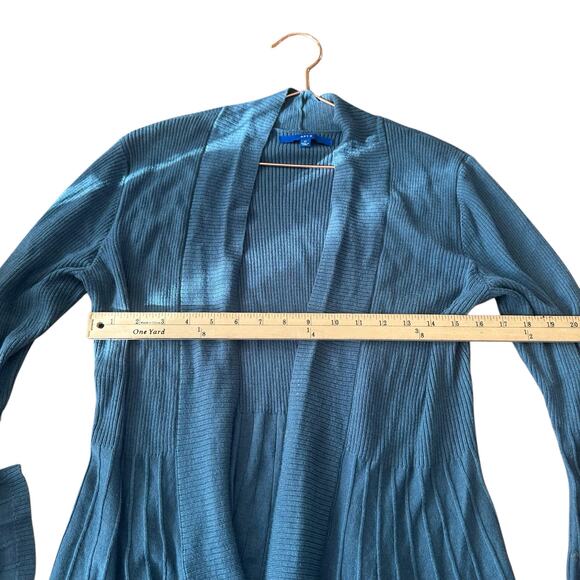 Apt 9 ribbed green open front cardigan size medium - Picture 6 of 6